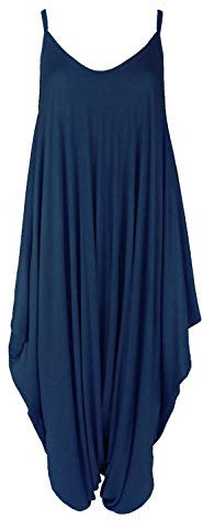 Colop Ladies Cami Lagenlook Romper Baggy Harem Playsuit Women Jumpsuit Dress Plus Size (Teal, 20-22)