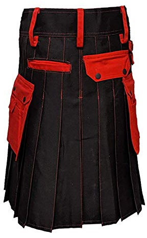 Schöner Kilt Rock Mode Männer Schottischer Rock Moderne Klassische Retro Kilt Taschen Kostüm Männer Kette Braune Röcke G
