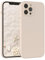 EAZY CASE - Silikonhülle für iPhone 12 Pro Max Hülle Silikon Case Beige weich stoßfeste Handyhülle iPhone 12 Pro Max Schutzhülle mit Kameraschutz Dünn Premium Schutz Cover TPU Phone Bumper in Taupe