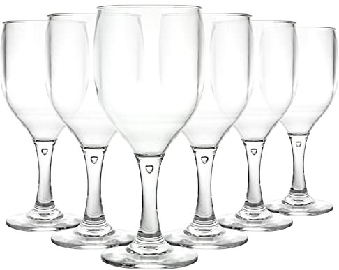 JMIATRY Large Plastic Wine Glasses Set of 6, 350ml/12.3oz Plastic Wine Glasses Reusable, Unbreakable Shatterproof Clear Red Wines Glass for Christmas, Birthday Party and Daily Use
