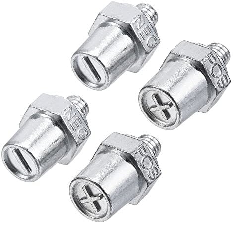 sourcing map Battery Charging Side Post Positive Negative 3/8 Inch Male Zinc Alloy 2 Pairs