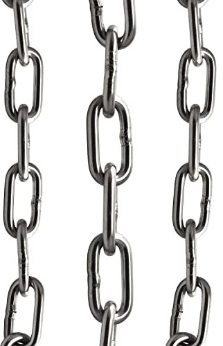 FASTON® Kette Kurzgliedrig Ø 6 mm Edelstahl A4 V4A DIN 766 (10 Meter) Rundstahlkette Edelstahlkette Eisenkette Gliederkette Stahlkette Ankerkette Kurz Absperrkette