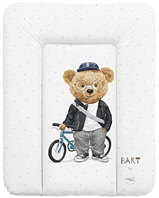 Ceba Baby® Wickelauflage - weiche Wickelunterlage - Baby Wickeltischauflage - 50x70 cm - Abwaschbar - OEKO-TEX® Standard 100 - Made in EU - Bart - 50 x 70 cm