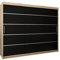 MEBLE KRYSPOL Schwebetürenschrank Verona 1 250 cm Kleiderschrank mit Kleiderstange und Einlegeboden Schlafzimmer- Wohnzimmerschrank Schiebetüren Modern Design (Schubladen: 0, Sonoma + Schwarz)
