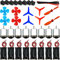 RUNCCI-YUN 8 Set DC Motors Kit,130 Micro DC Motor 1.5V-3V 15000-16500RPM+8 pcs AA Batteriehalter+Mini Boat Schalter+Propeller+ Kabel (1m) für Kinder DIY Spielzeugautos Wissenschaftliche Experimente