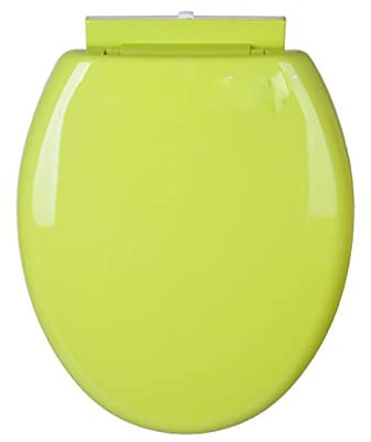 WANWEN Runde Toilettensitzfarbe, verdickter Toilettensitz, langsam schließender Toilettensitz, leicht zu reinigen, mehrere Farben, grün Little Surprise