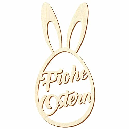 Holz Osterei mit Ohren - Deko Basteln 15-50cm, Pack mit:50 Stück, Höhe:41cm hoch