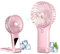Ventilador portátil,Potente ventilador personal,4 Velocidades ajustables,Ventilador con batería de recarga USB con espejo de maquillaje para niñas con estilo,Mujeres,Hombres,Interior y exterior (Rosa)