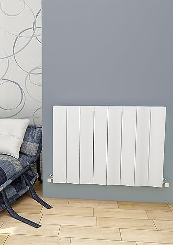 Los Angeles Aluminium Radiators Single Suitable for Central Heating 600x615 Horizontal White Coated
