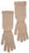 KNITAS Langes Handgelenk Gestrickte Fingerhandschuhe aus Wolle für Dammen I Warme Einlagige Winterhandschuhe I Bequeme Super Weiche Handschuhe in der Farbe Beige - Größe 9