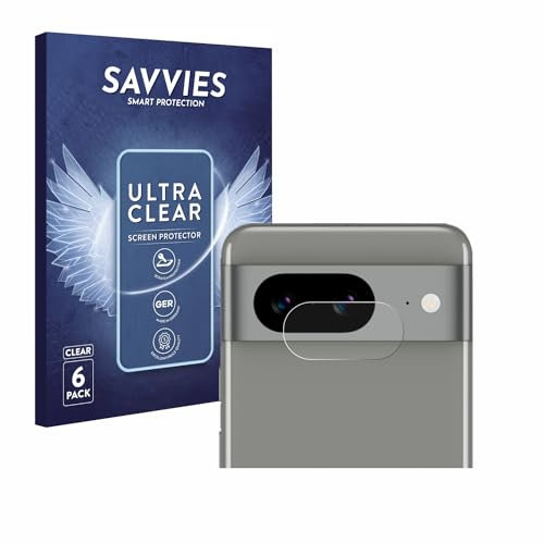 savvies Protection Ecran pour Google Pixel 8 (Caméra UNIQUEMENT) (6 Pièces) - Film Protection Ultra Clair