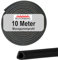 10 Meter Moosgummi Dichtung Rund - 14x12mm Gummidichtung Dichtband selbstklebend - Universell verwendbar. Zur Schall- und Temperaturdämmung für Türen, Tore