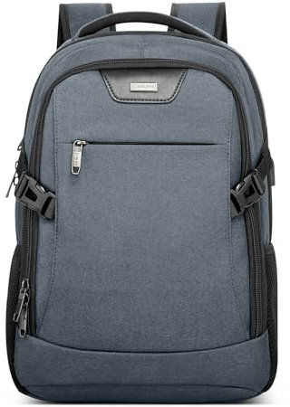 DEEVORCA Mode Herren Rucksack Anti-Diebstahl 15.6 Zoll Laptoptasche mit USB Ladeanschluss Schulrucksack für Reisen Business Arbeit Täglich wasserdichte Tagesrucksack für Männer Grau A