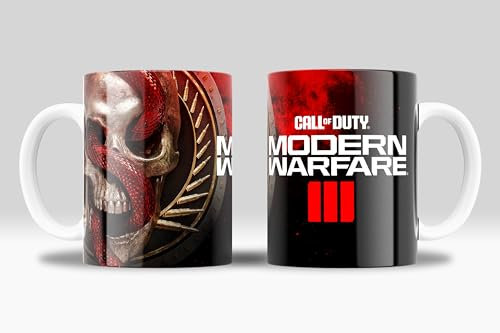 newseny Taza de Call OF DUTY LOGO | Modern Warfare 3 - Taza de videojuegos para gamers - Callofduty MW3 | Cerámica 355ml (COD LOGO LADO)