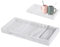 CHEVVY 30 * 13CM Bandeja de Silicona para Baño, Bandeja Organizadora de Joyas Decoración para Lavabo Armarios de Baño Mármol Blanco para Dejar Llaves, Baño, Cocina, Tocador