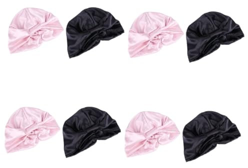 Beaupretty 8piezas Gorro De Satén Doble Para Dormir y y Transpirable Pack Para Cabello Rizado