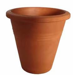Vaso in terracotta Made in Italy – Fioriera in Cotto, Diametro cm 30, altezza 30 cm
