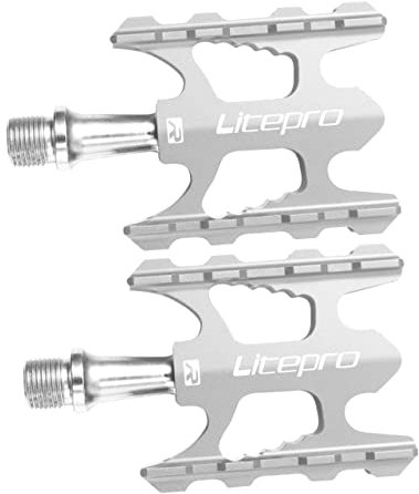 YARNOW Fahrradpedale Aus Aluminiumlegierung Flaches Pedal Silber Pedal Für Fahrrad