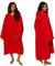 Brentfords Towel Poncho Adult Womens, Quick Dry Beach Towels for Adults Hooded Large Bath Swim Surf Beach Absorbent Soft Microfibre Towel Changing Robe, Red