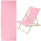GORGECRAFT 1 pièce de Rechange pour Chaise de Plage en Toile 435 x 1165 mm en Tissu Oxford Rose pour Chaise Inclinable de Remplacement pour Bain de Soleil, Jardin, Cour, Plage, Relaxation
