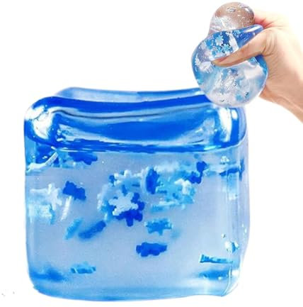 Squeeze Spielzeug | 2'' Eiswürfel Fidget Toy | Pinch Squishy Sensorisches Stressball Fidget Toys | Eisblock Anti-Stress Spielzeug Stressbälle für Erwachsene und Kinder