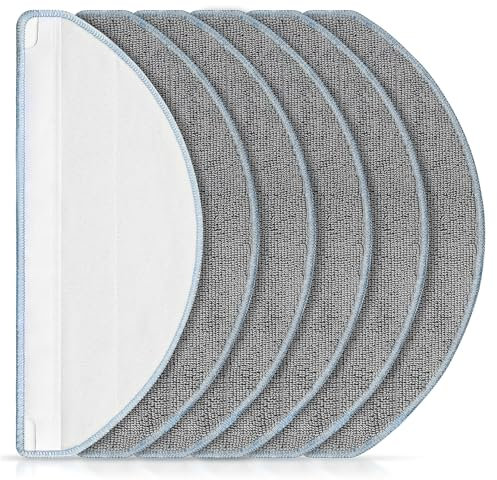 Wischmopp-Ersatz für iRobot Roomba Combo Essential Saugroboter & Mopp Y0140 / Y0110 / Q011 / Q012 / Q052 / Roomba 104 / Roomba 105 Combo, waschbare Mikrofaser-Wischpads, 6 Stück