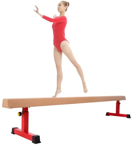 LXLZYXSF Schwebebalken Schwebebalken Höhenverstellbar, Gymnastikbalken Für Kinder Teenager, Turnhalle Schule Kindergarten Zuhause Sportgeräte, Mit Anti-Rutsch-Boden(6.5ft/200cm L)