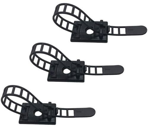 25 Pieces Cable Clips The Adhesive Cable Ties, cable tie sticky pads,Adjustable Nylon Cable Zip Ties and Adhesive Cable Clips with Optional Screw Mount