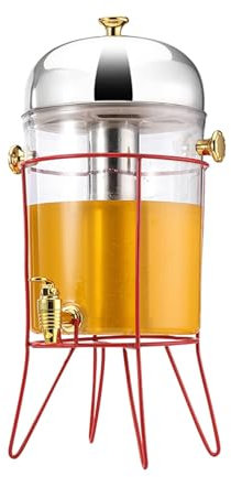Dispensador de bebidas en tarro de vidrio con soporte de Metal, ideal para el hogar, fiesta al aire libre, lata de té solar, botella de vino de burbujas