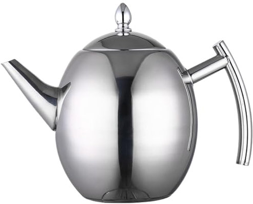 Cafetière en acier inoxydable, théière avec infuseurs pour thé en acier inoxydable théière 51 oz en métal avec courte carafe de café pour restaurants, salles de conférence, salon