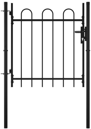 Homgoday Gartentor, Zaunpfosten für Cortilev, modulares Tor mit Bogen, 100 x 75 cm