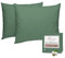 Pizuna Baumwolle kissenbezüge 70x90 Packung mit 2 Hecke Grün, 400er Fadenzahl 100% langstapeliger Baumwolle Kissenbezug aus weichem Satin (Hecke Grün Kissenbezüge Set 70x90)