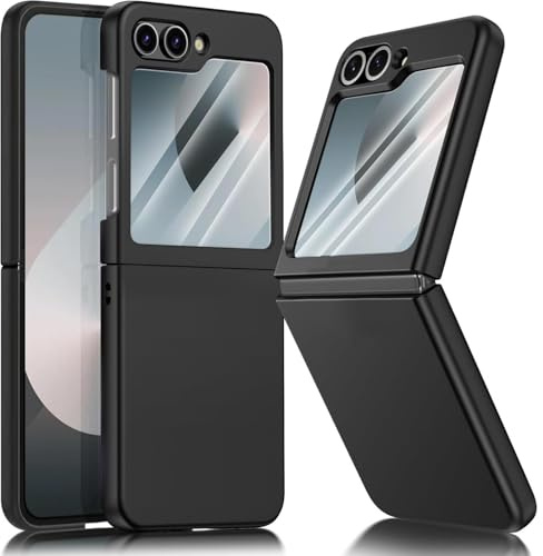 Verco Kompatibel mit Samsung Galaxy Z Flip 6 Hülle, Matte Rückschale Schutzhülle für Galaxy Z Flip 6 5G Case Silikon Handyhülle - Schwarz