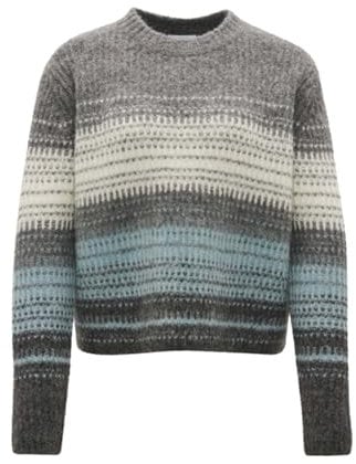 OPUS Damen Pullover | Strickpullover PRADETA Boxy Fit mit Alpaka Glacier Blue, 40