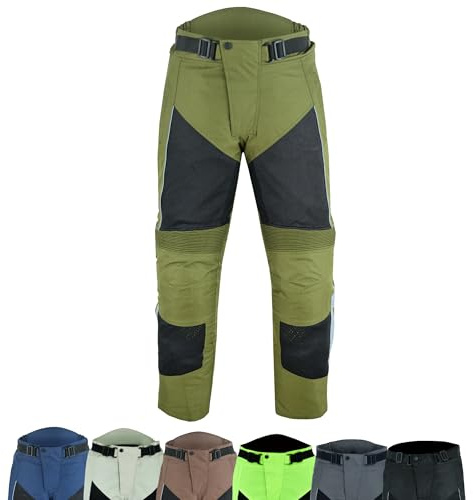 warrior gears Herren-Motorradhose aus Air-Mesh mit CE-Protektoren (Sommer) | Air-Mesh-Gewebe, wasserabweisend, 600D-Cordura, CE-Protektoren, herausnehmbares Thermofutter, atmungsaktiv, Textil