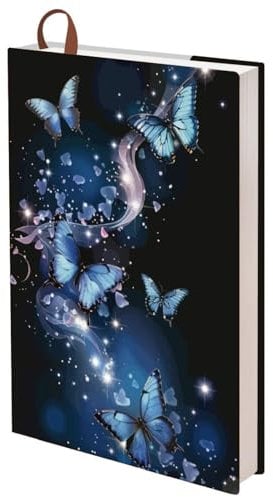 craspire A5 Schmetterling Buchhülle Jumbo Stoff Buchhülle Jumbo Stoff 12.4x8.8 Zoll Bücher Etikettenband Lehrbuchhüllen Waschbar Taschenbuch Hardcover Klassenzimmer