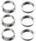 G9 Light Socket Rings 6Pcs for 3/4inch M20 Diameter Table Floor Lamp Zinc Alloy Silver Converter Lamp Shade Retainer Reducer Ring Replacement Lightbulb Cover Base Holder Adapter for Lights Fixture
