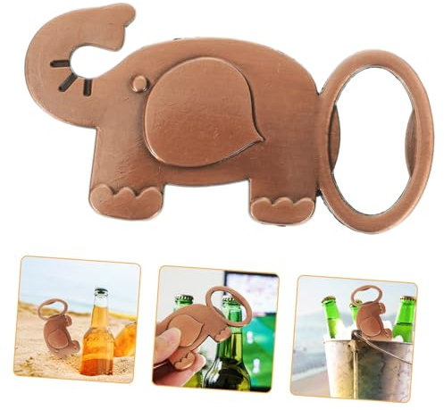 Amosfun Flaschenöffner bieröffner bier öffner korkenzieher beeropener barzubehör für Elefant Dosenöffner Schlüssel favorisieren Elefantendekor Geschenköffner Entferner Öffner Zinklegierung