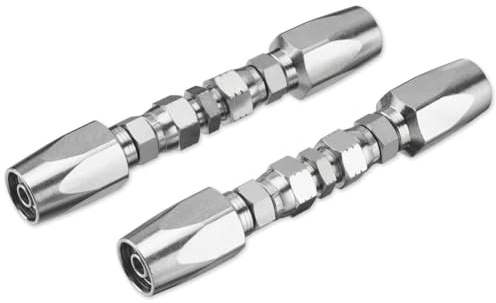 Wisyurt 2pcs Hydraulic Hose Repair Kit, Reusable, 2-Wire Reusable Hydraulic Repair Fitting 3/8Inch