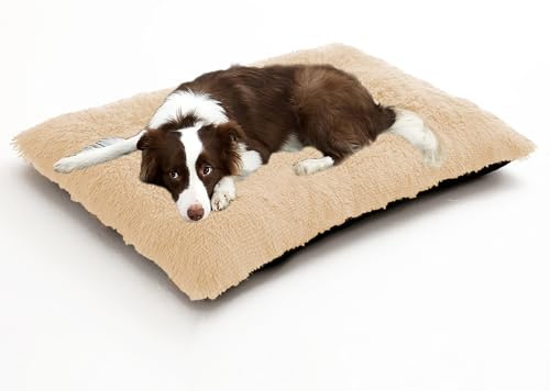 ADUODAO Große Hundekissen-Matratze, Anti-Angstzustände, rechteckiges Hundebett, weiches, warmes Haustierkissen für Kiste, waschbare Katzenmatte, Haustiersofa mit rutschfester Unterseite (70 x 50 x 8