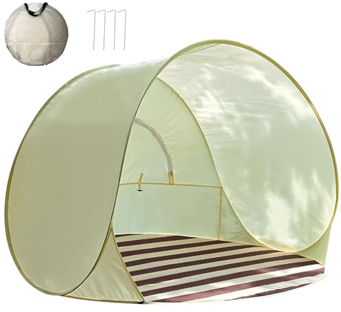Strandmuschel Pop Up UV Schutz, UPF 50+ Pop Up Strandmuschel, Faltbar Strand Muschel Baby UV Zelt, Windschutz Strandzelt, Automatisches Pop Up Sonnenschutz, Baby Strandmuscheln (145*145*110cm Grün)