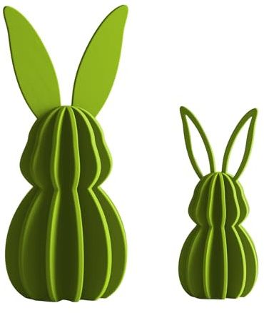 Shapes - Decorations Minimalistisches Osterhasen Set – Deko Hasen groß & klein – Moderne Osterdeko für Wohnzimmer & Tisch – Zeitloses Design (Apfelgrün)