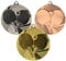 pokalspezialist 10 Stück Medaillenset Gold Silber Bronze Tischtennis Tischtennis-Medaillen rund 50mm, 3mm stark, Stahl
