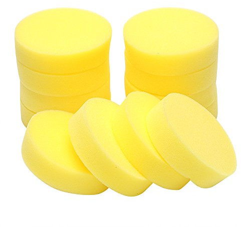 iTimo 12 Stück/Set Autopflege Polierschwamm Reinigungswerkzeuge Auto Karosserie Glas Waschschwamm Waschschwamm Waschschwamm Applikator Pads Auto Wachs Schaum Schwämme rund