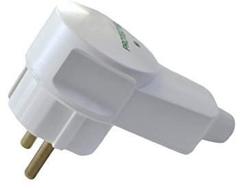 Schuko Winkel-Stecker weiß mit Überspannungsschutz Schutzkontakt Weiss IP20 16A~250V