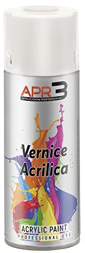 APR3 - S4009002 Vernis peinture Acrylique Multi-Usage, Couleur Blanc Gris RAL 9002, Aérosol En Fer-Blanc Recyclable de 400 ml