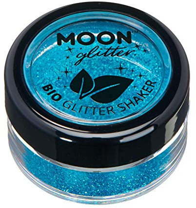 Biologisch abbaubarer Öko-Glitter von Moon Glitter - 100% kosmetischer Bio-Glitter für Gesicht, Körper, Nägel, Haare und Lippen - 5g - Blau