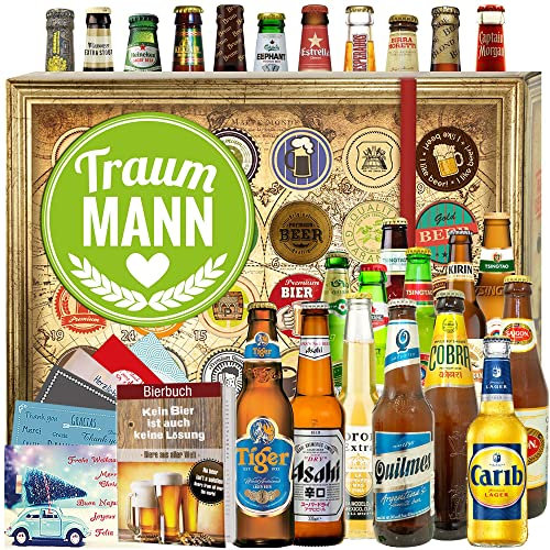 Traummann - 24x Bier der Welt - Geschenke für Traummann - Weihnachtskalender 2024 2025 für Ihn Bier