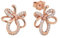 Amor Ohrstecker 925 Sterling Silber Damen Ohrschmuck, mit Zirkonia synth., 1,9 cm, Roséfarben, Blatt, Kommt in Schmuck Geschenk Box, 2023924