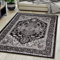 Carpeto Rugs Teppich Orientalisch Schwarz Klassisch Muster Kurzflor Öko-Tex Wohnzimmer 70 x 140 cm